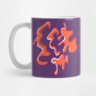 Doodle lava (orange) Mug